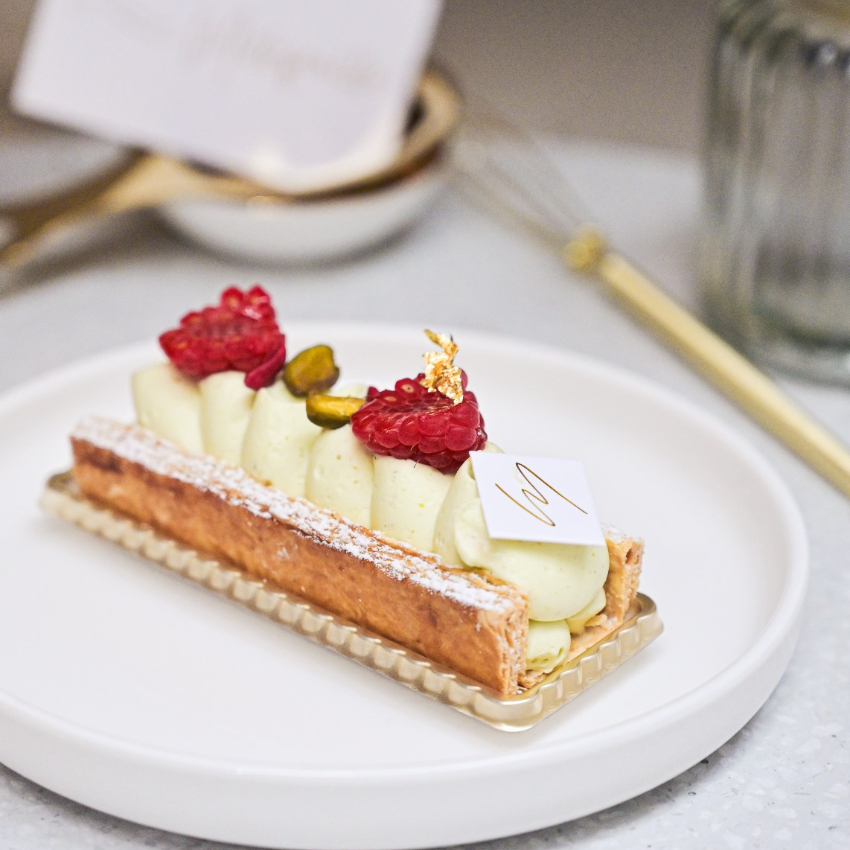 Pistachio Raspberries Millefeuille