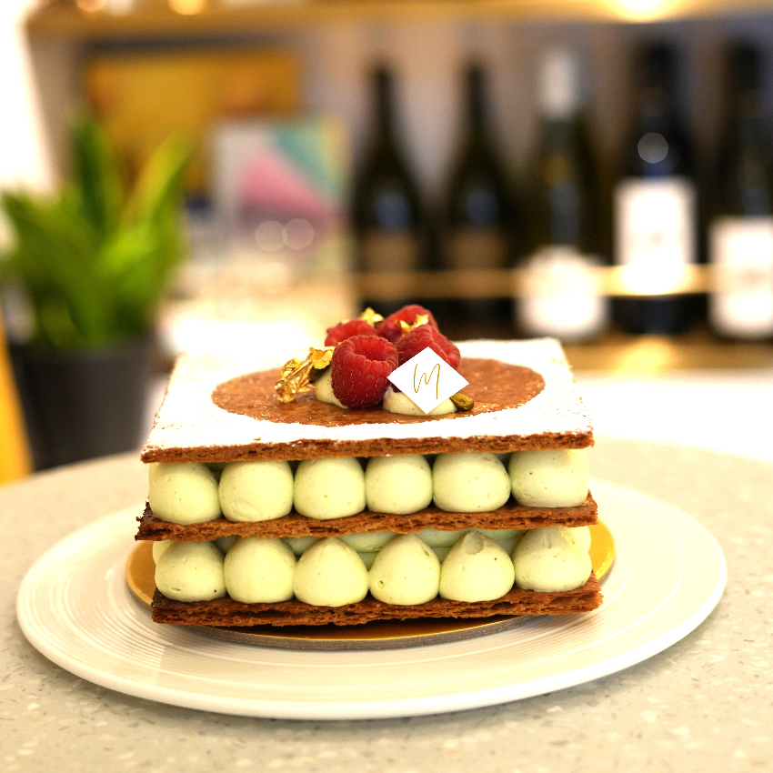 Pistachio Raspberries Millefeuille