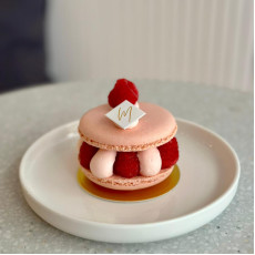 Raspberry Rose Macaron