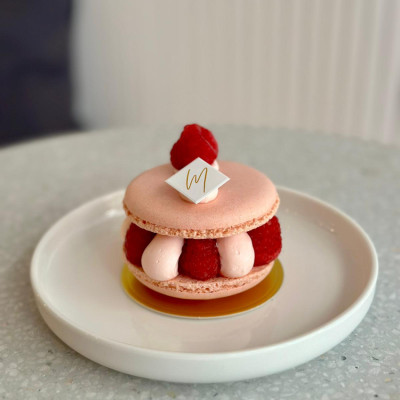 Raspberry Rose Macaron