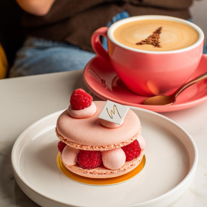 Raspberry Rose Macaron