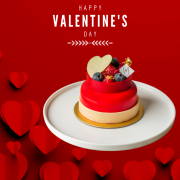 Valentine's Day Pistachio Raspberry Mousse Cake 10cm