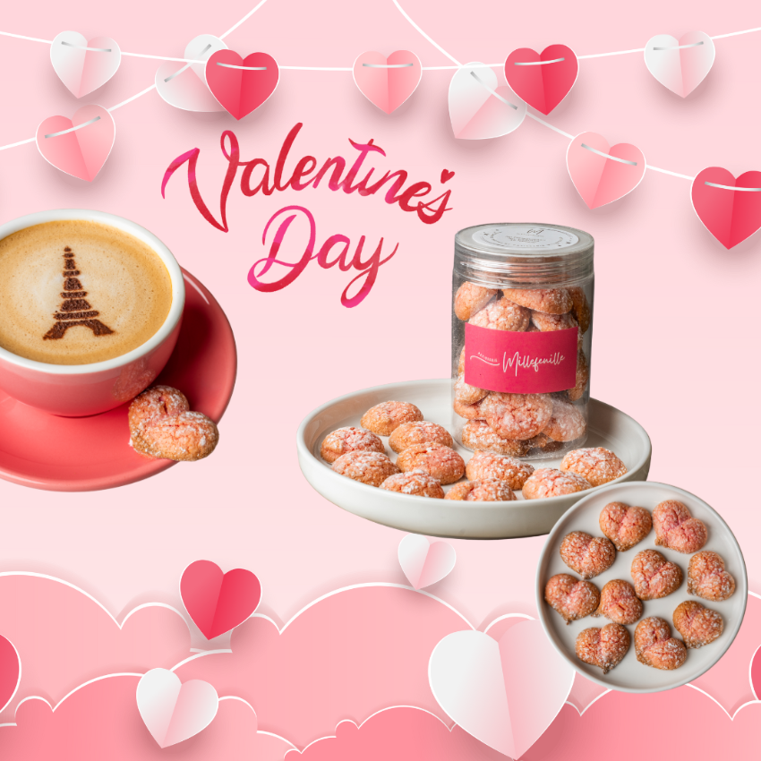 Limited Edition Valentine's Day Heart-Shaped Biscuit Macarons